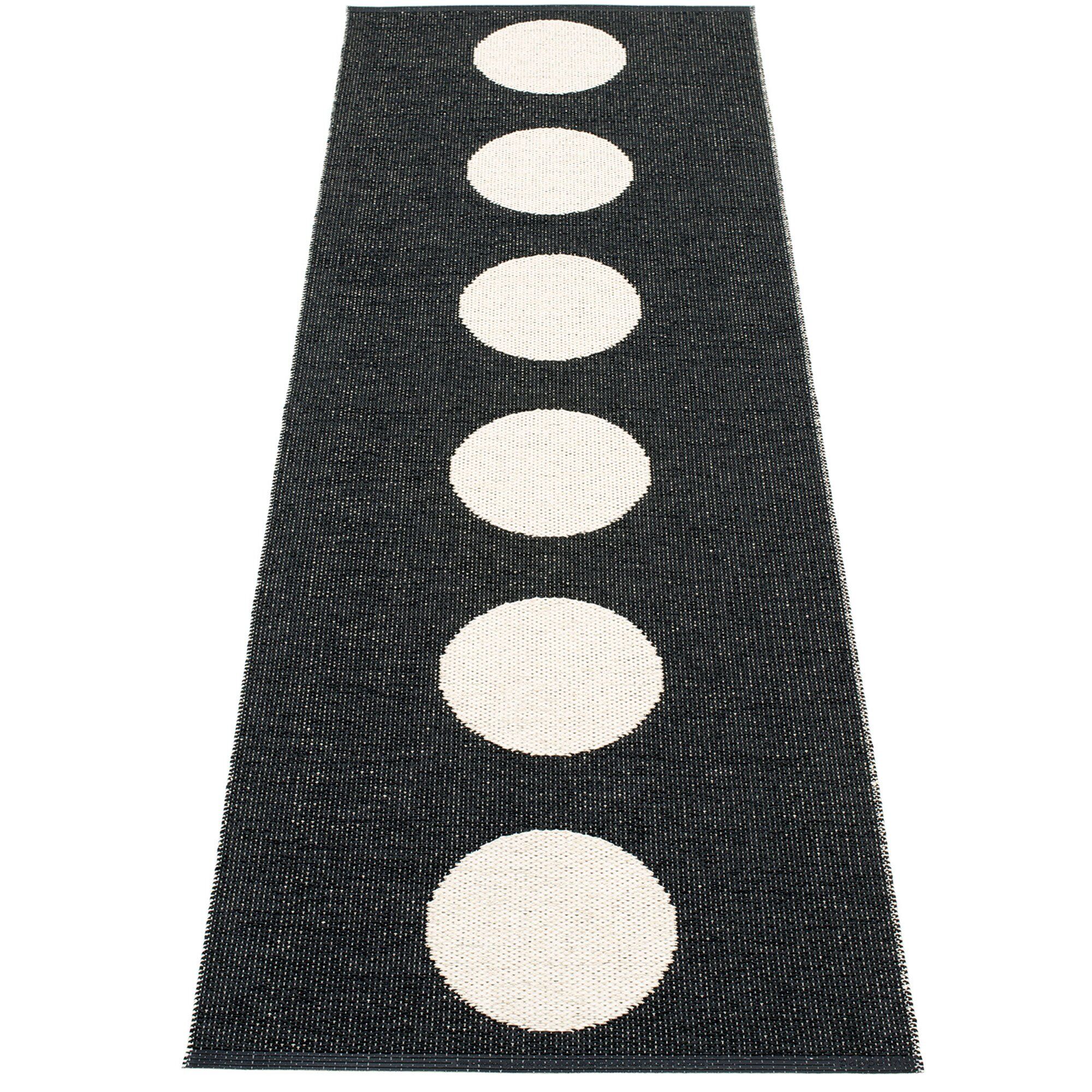 Pappelina Gulvtæppe Vera 70 225 Cm Black Vanilla