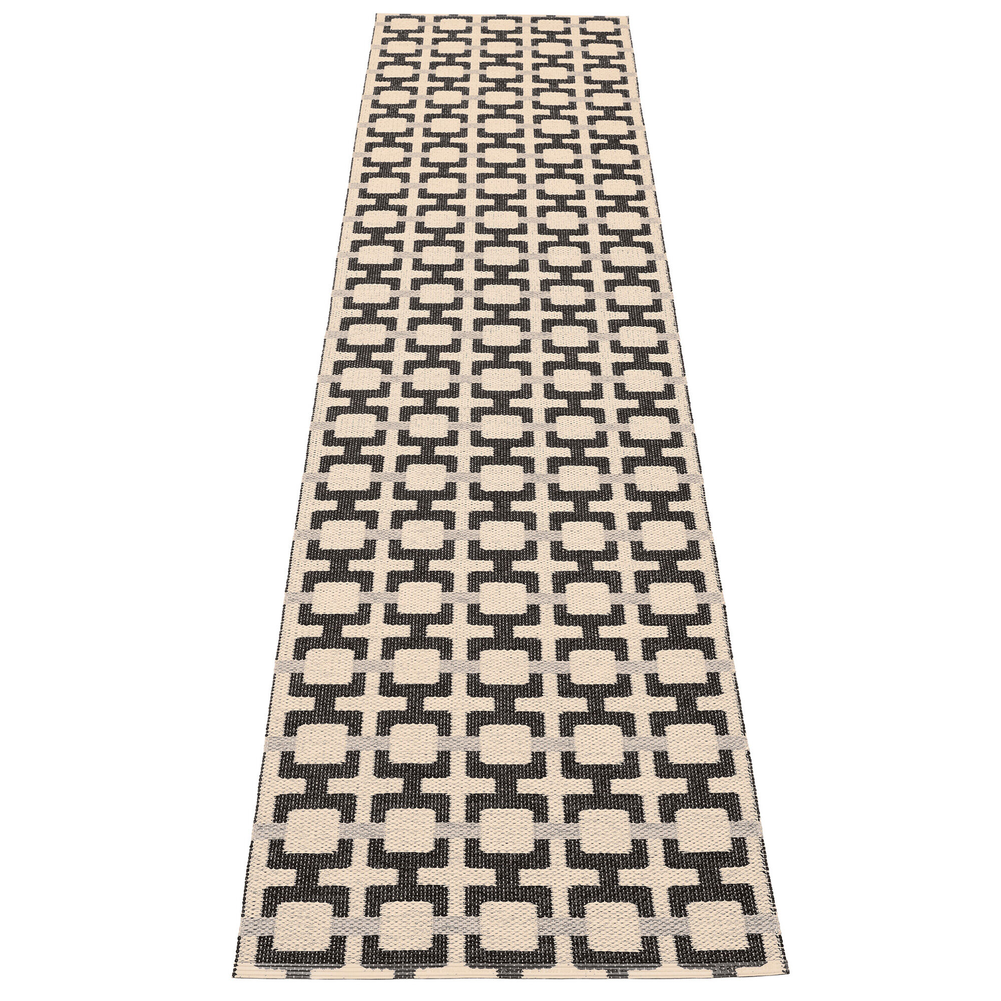 Pappelina Tom Gulvtæppe 300 70 Cm Black Cream Grey