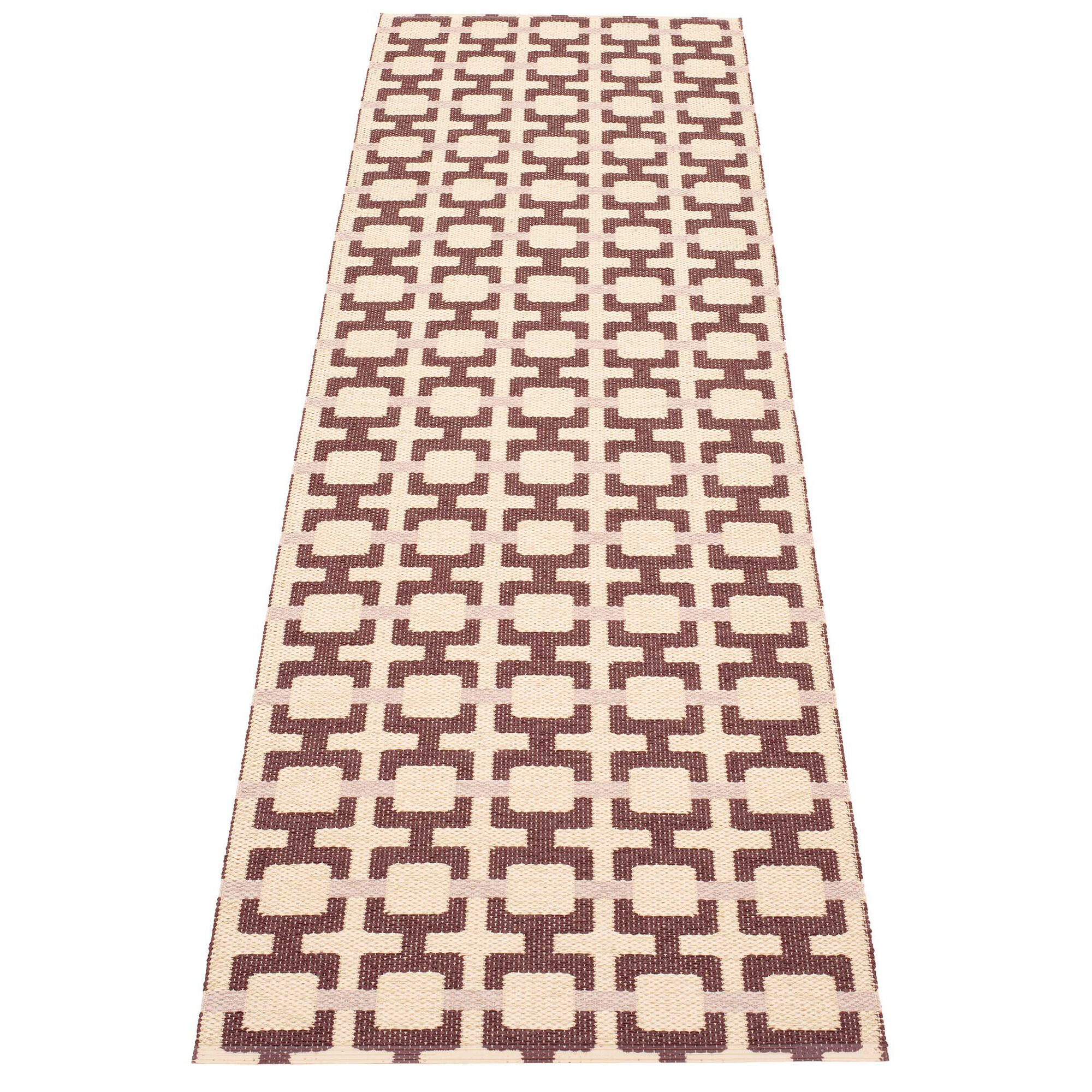 Pappelina Tom Gulvtæppe 240 70 Cm Burgundy Cream Rose