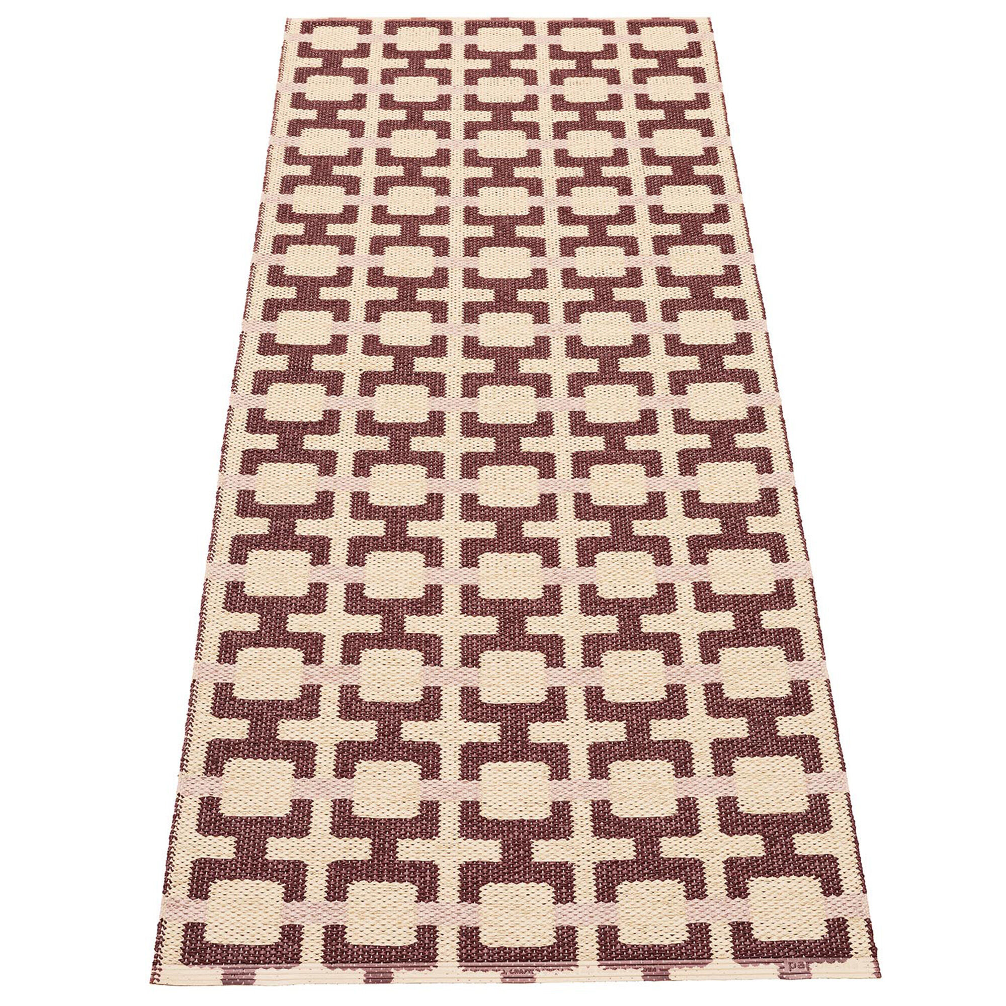 Pappelina Tom Gulvtæppe 180 70 Cm Burgundy Cream Rose
