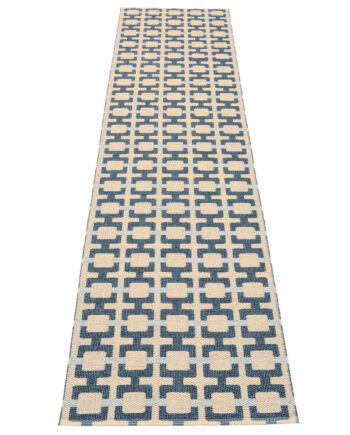 Pappelina Tom Gulvtæppe 120   70 Cm  Ocean Blue Cream Fog