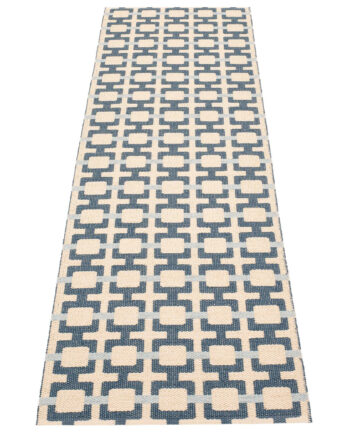 Pappelina Tom Gulvtæppe 240   70 Cm  Ocean Blue Cream Fog