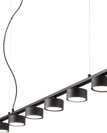 Pendel Lampe Ideal Lux Minor Sort   Justérbar Højde 100-2190 Mm  L1150ã B85 Mm    Gx53-pærer