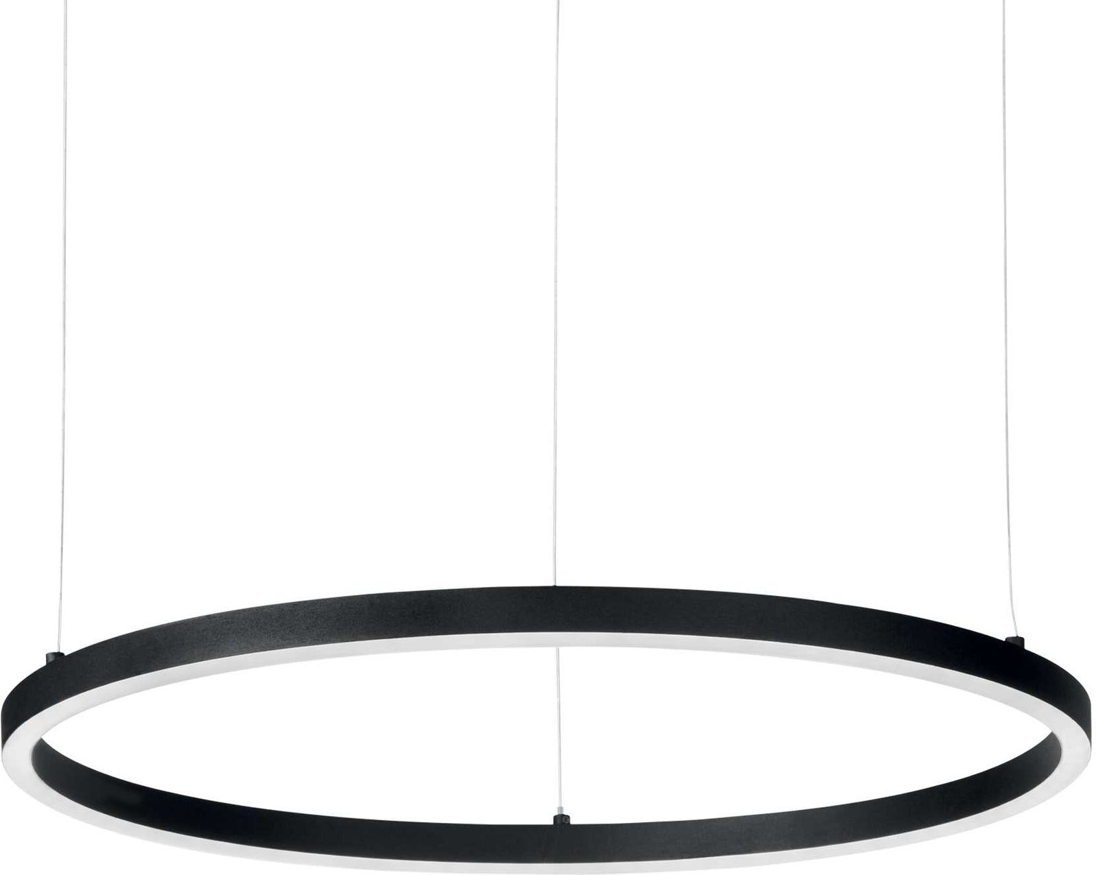 Pendel Lampe Ideal Lux Oracle Slim ø900 Mm Sort Led 3000k 4060 Lm Justerbar Højde