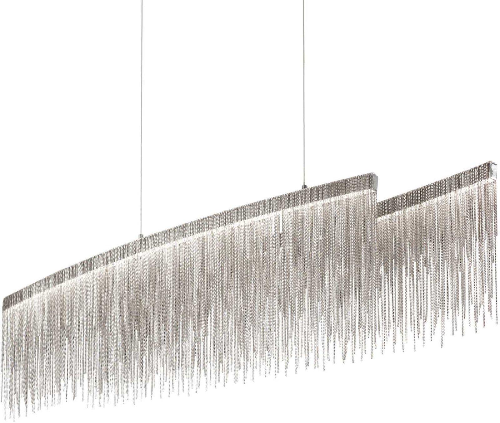 Pendel Lampe Ideal Lux Versus Krom Justerbar Loftlampe Med Integreret Led 4300 Lm 3000 Og Mesh-kæder