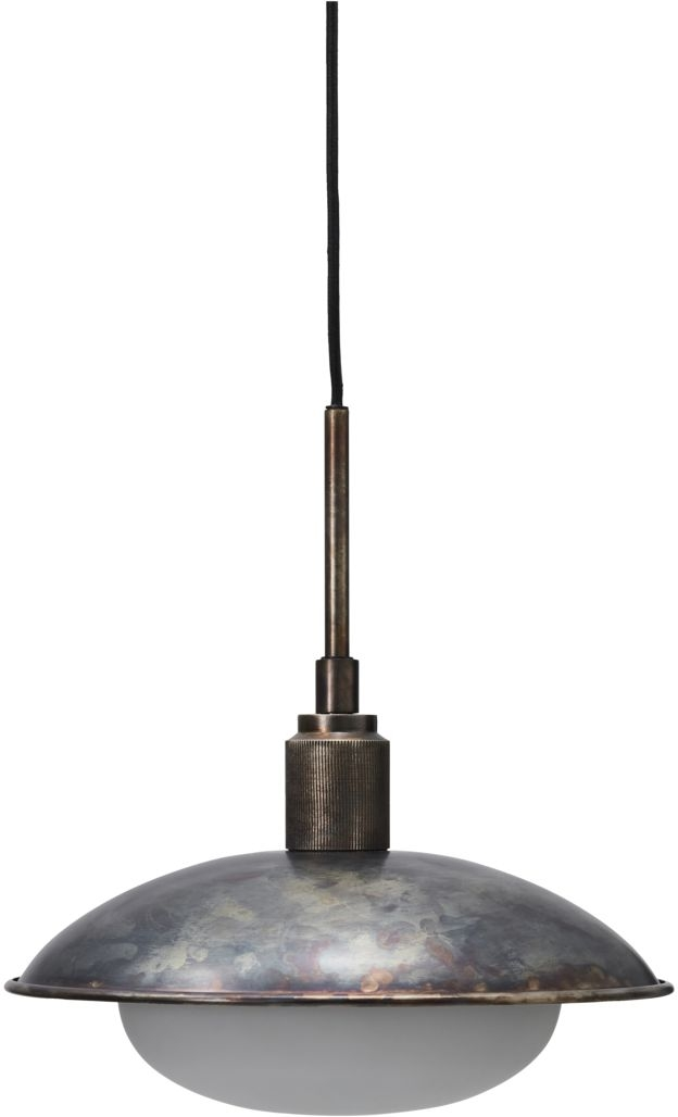 Pendellampe House Doctor Boston Antik Brun ø32   H7 Cm Jern Glas Med Diffuser Og     Ledning
