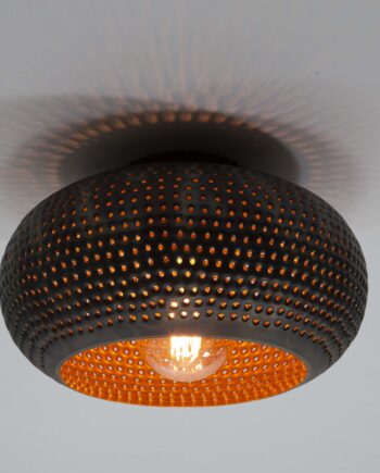 Perfora Plafond Lampe   Sort-brun Metal  Levering Uden Pære