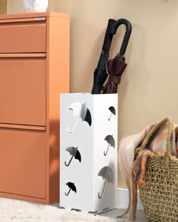 Pisa Paraplyholder   Hvidt Metal