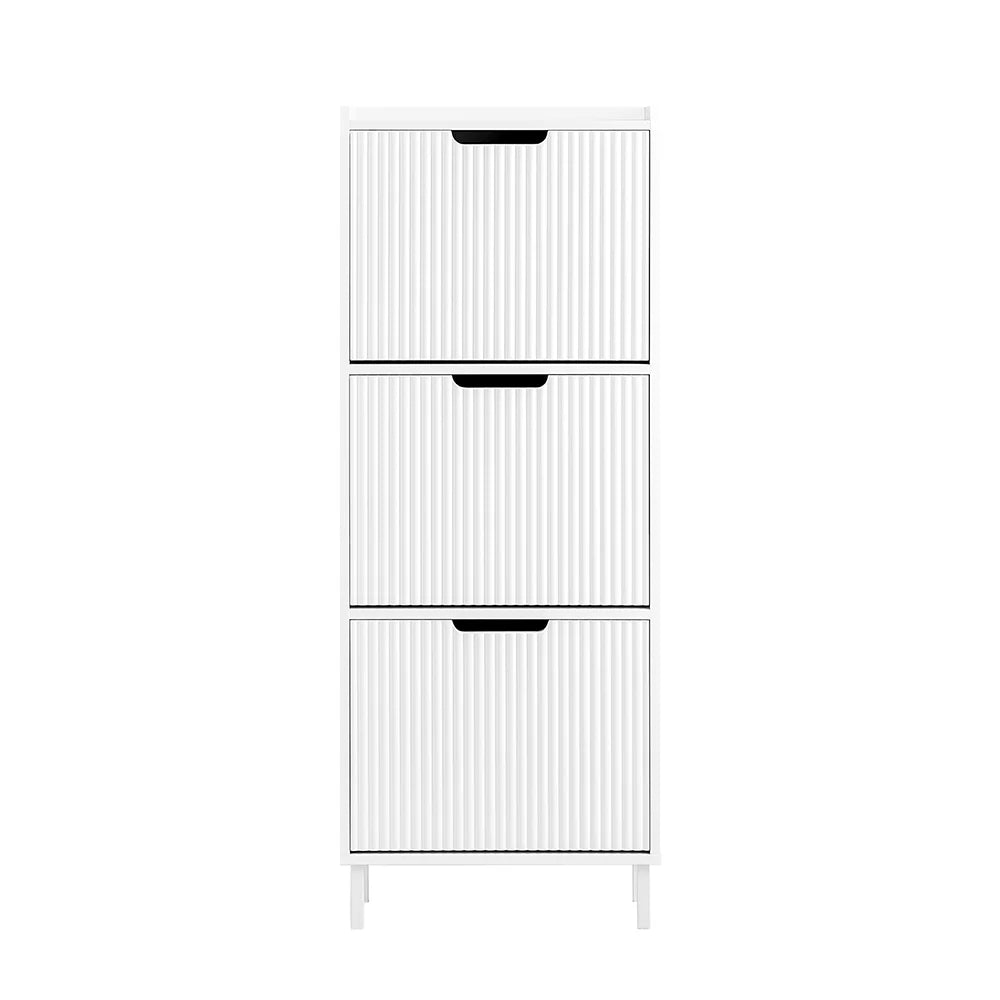 Pladsbesparende Skoskab Skandi-stil 50x19x130 Cm Hvid