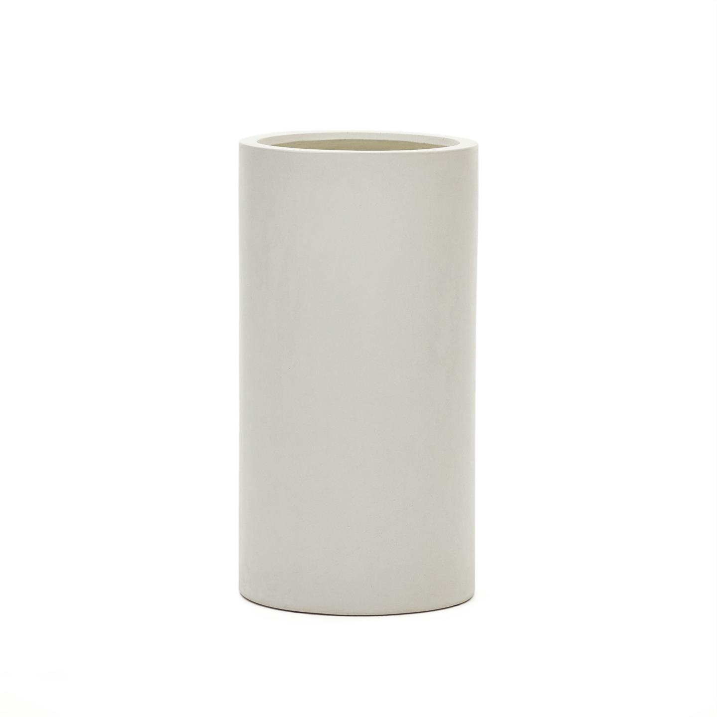 Plantekrukke Kave Home Aiguablava Hvid Cement H80 ø42 Nordisk Design