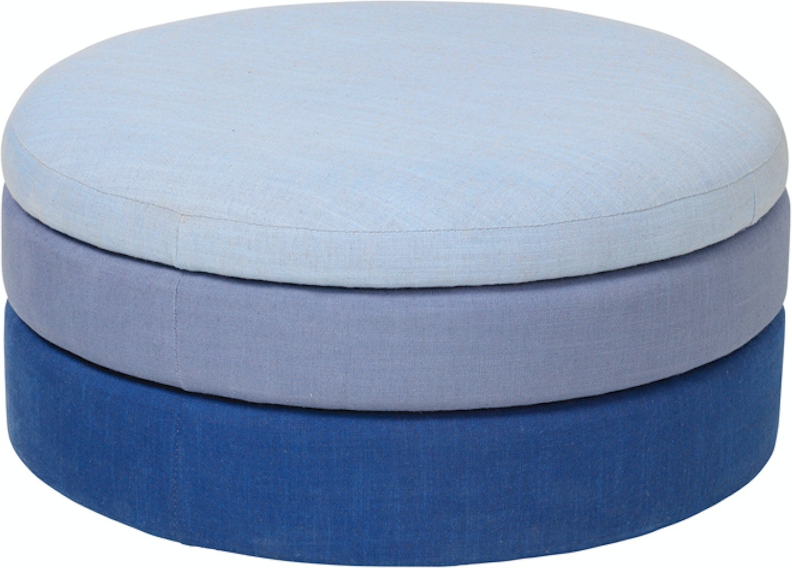 Puf Broste Copenhagen Pond ø68ã 30 Cm Blå Polyester