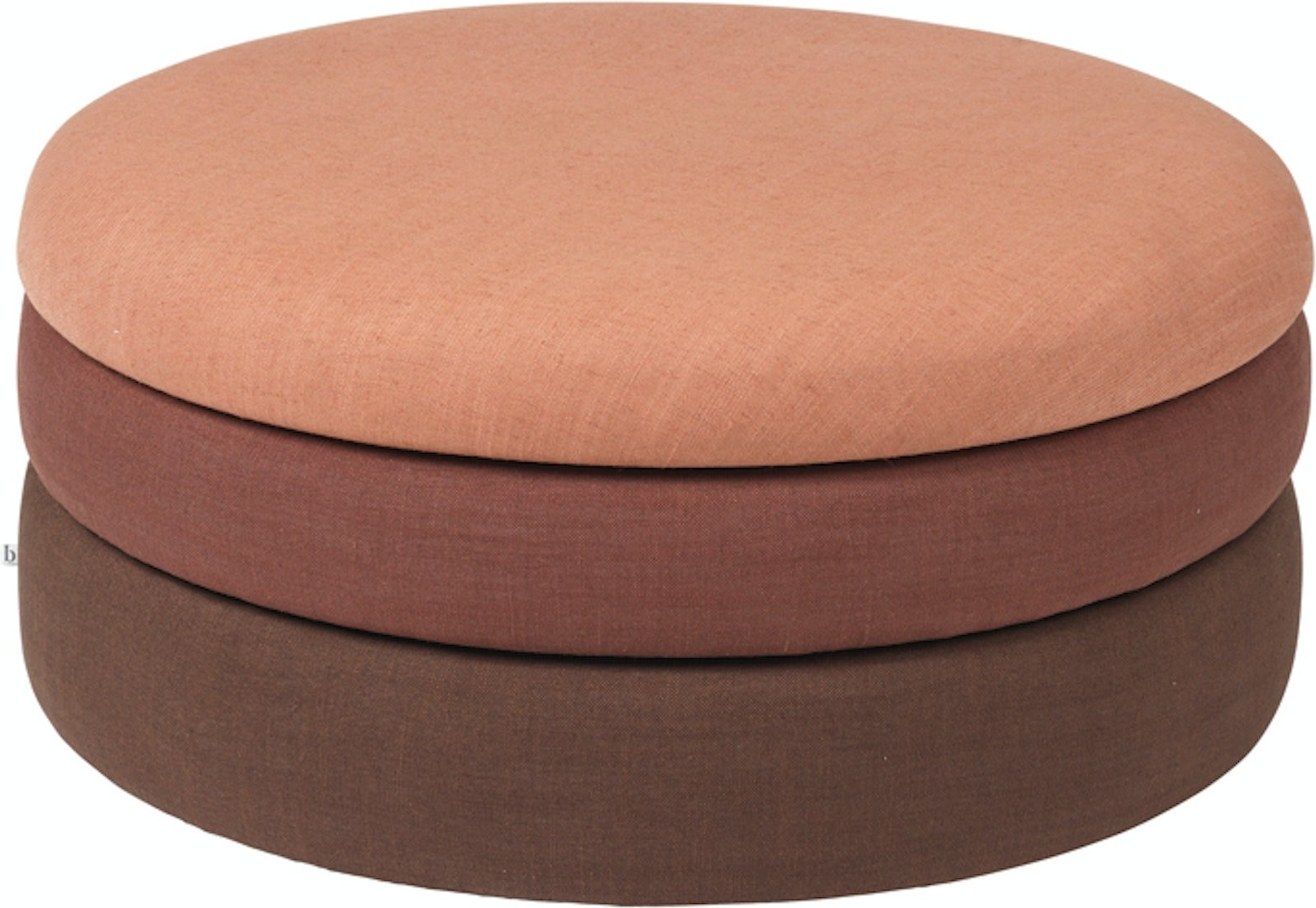 Puf Broste Copenhagen Pond ø68   H30 Cm Polyester Orange Rød Brun