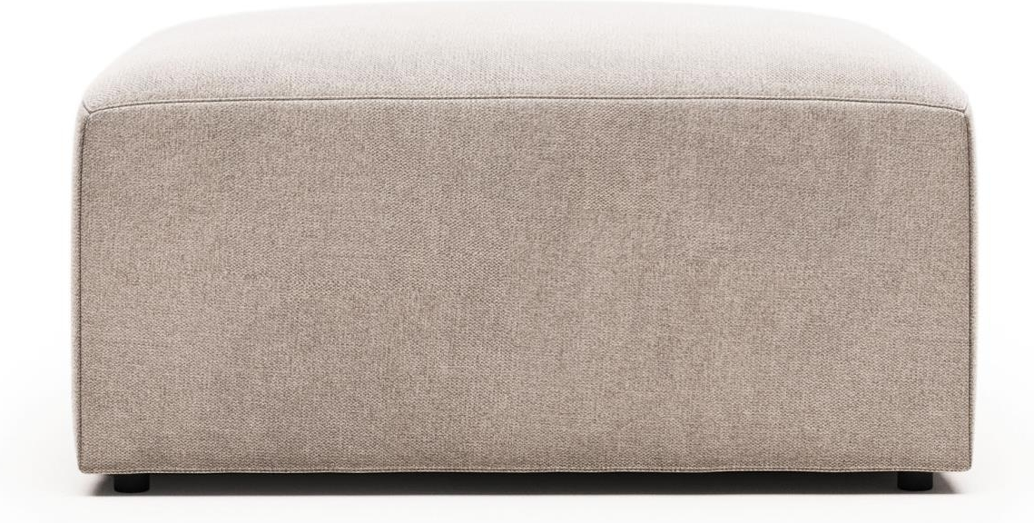Puf Kave Home Blok Pletafvisende Stof Beige Moderne Nordisk Design 41x70x90 Cm