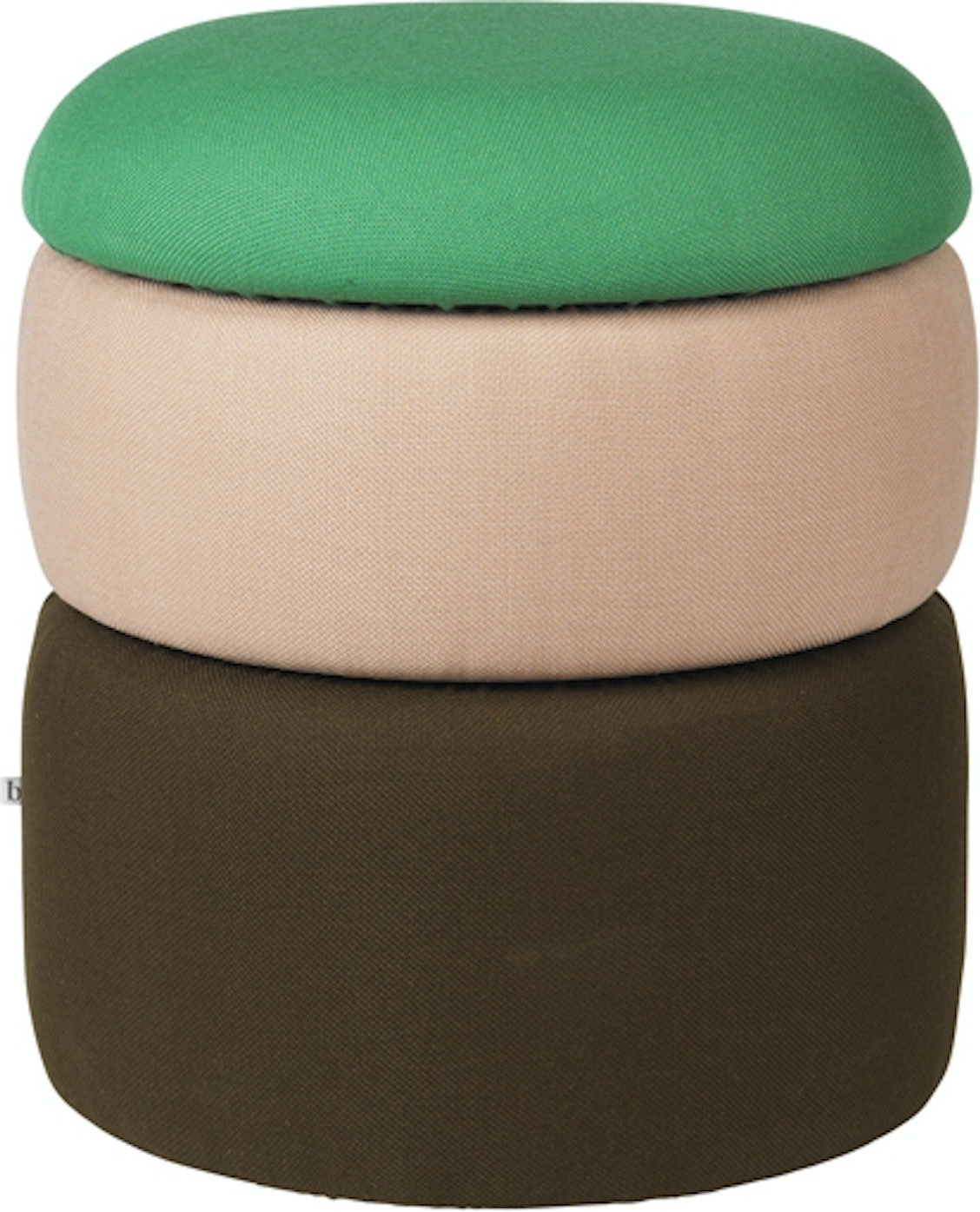 Puf Pouf Broste Copenhagen Pond ø38   H42 Cm Stof Grøn Lyserød Brun