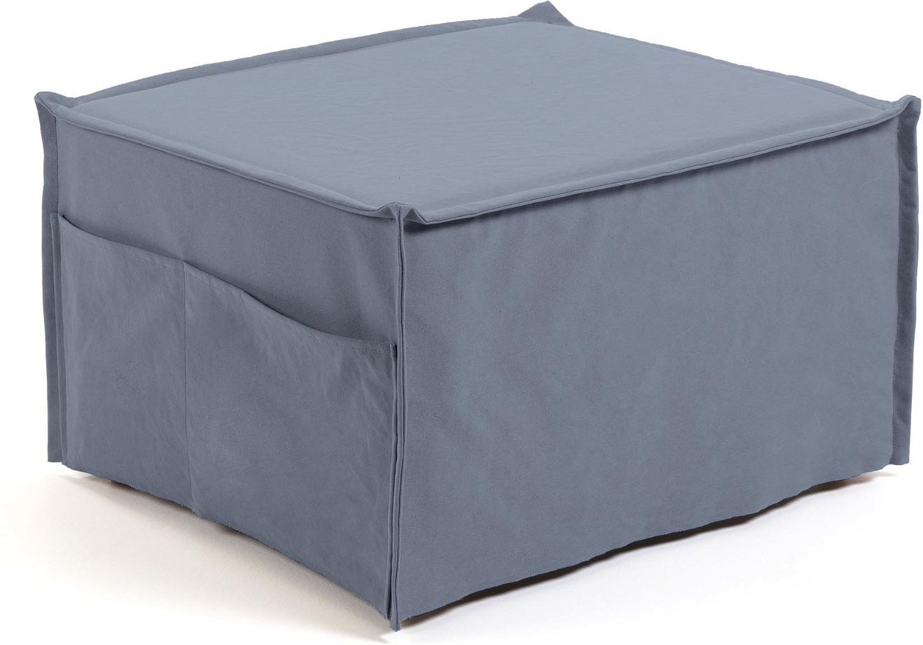 Puff-seng Kave Home Lizzie Multifunktionel 60ã 180 Cm Blå Bomuld Nordisk Design