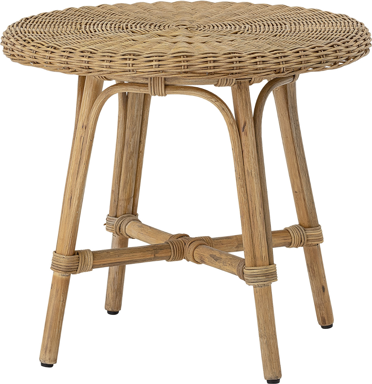 Rattan Hjørnebord Anja Fra Bloomingville   Sidebord   Bakkebord ø53   H47 Cm Natur