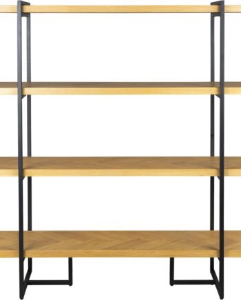 Reol Dutchbone Class   Egfinér Og Stål Mørk Sand   Opbevaringsreol 146   140   40 Cm