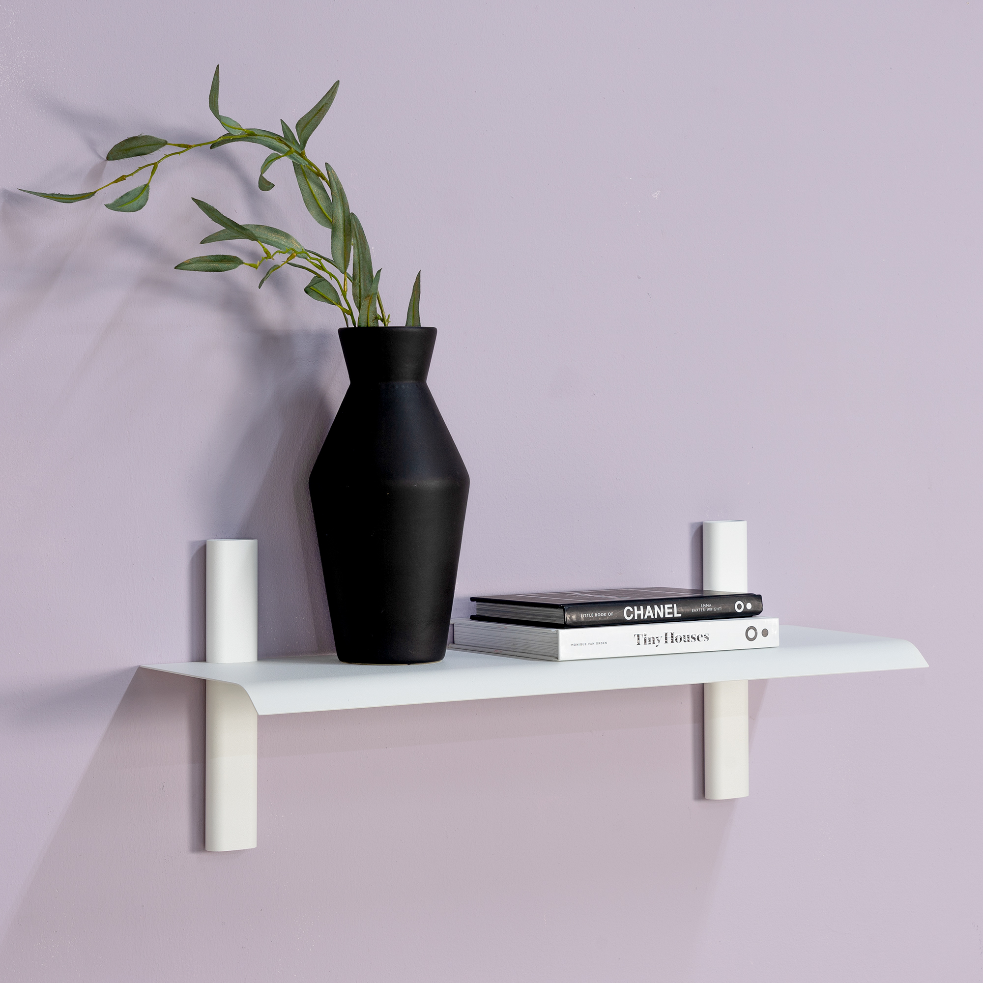 Repisa Væghylde Metal Farver Bredde 60 Cm Hvid Metal