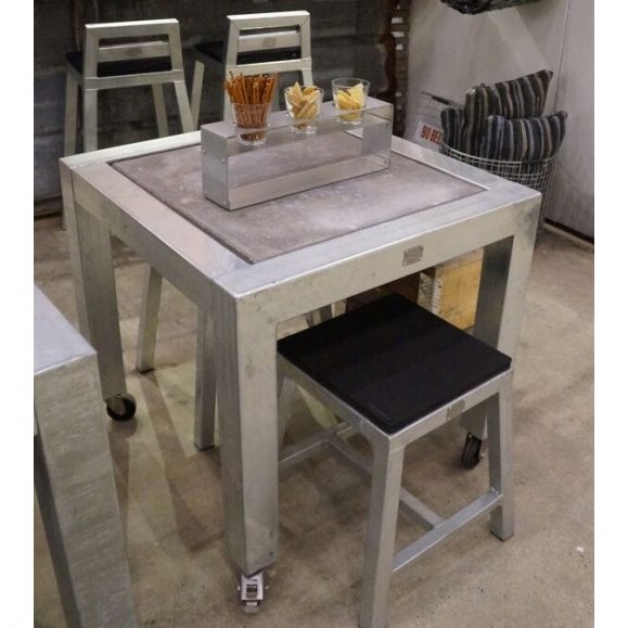 Rock-solid Spisebord Galvaniseret Stål 76 76 Højde 74 Cm
