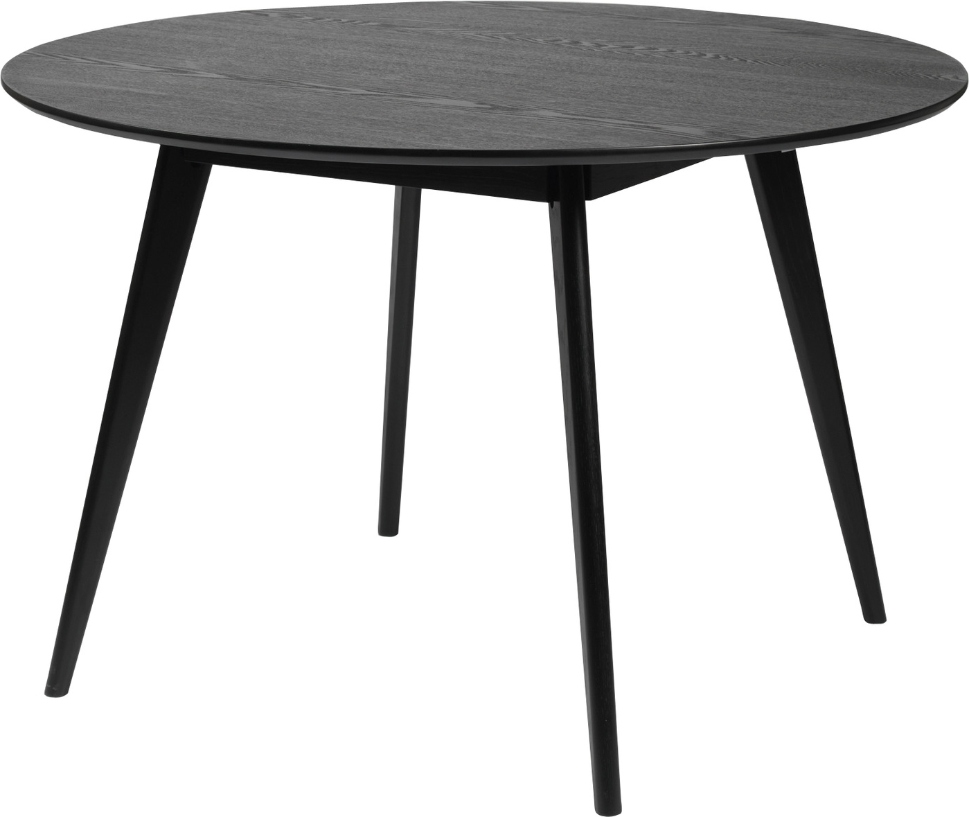 Rowico Yumi Spisebord ø115 Cm Sort Askefiner Massivt Gummitræ Nordisk Design