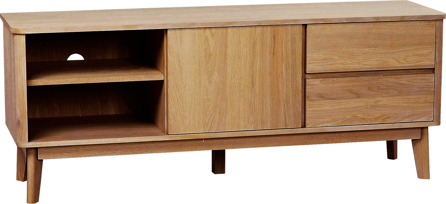 Rowico Yumi Tv-bord Tv-møbel Lakeret Egetræ Med Soft-close Skydedør B152 D42 H60 Cm