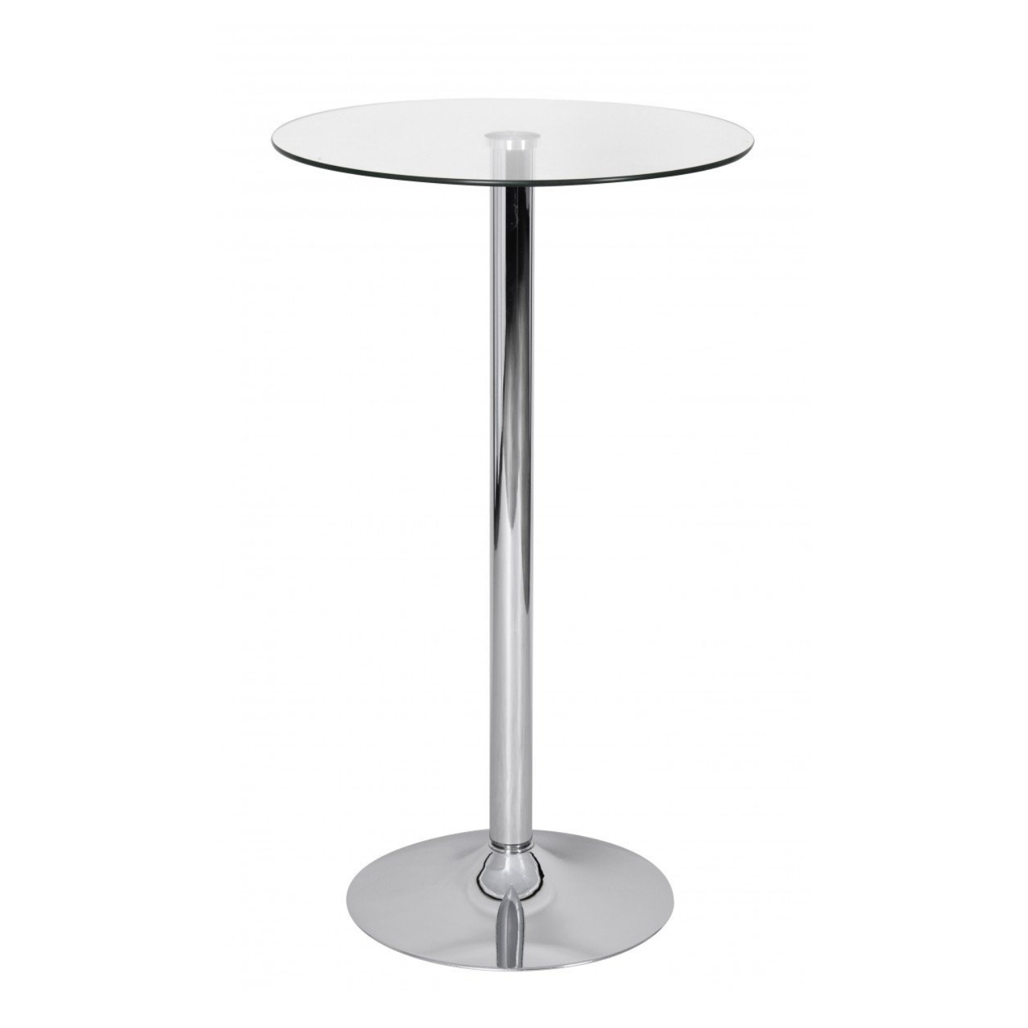 Rundt Barbord   Krom Og Glas ø60 Cm
