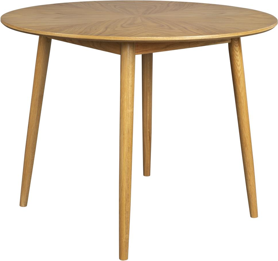 Rundt Spisebord Studio White Fabio ø100   H75 Cm Natur Egetræsfiner