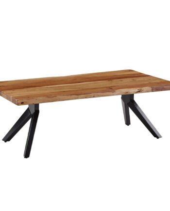Rustikt Og Stilfuldt Sofabord   Massivt Akacietræ  115x37x64 Cm