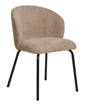 Safira Spisebordsstol Spisebordsstol  Bouclé  Beige  Sorte Ben Hn1266  Sæt Af   Stk