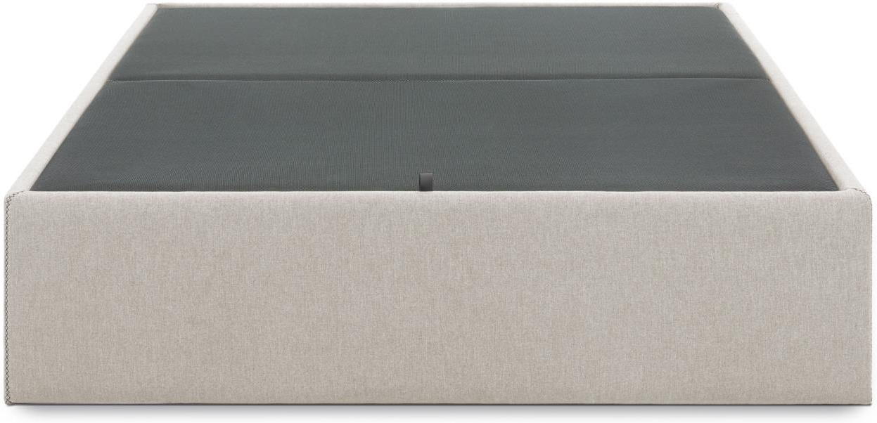 Sengebund Kave Home Matters Med Opbevaring Beige Sort 160x200 Cm