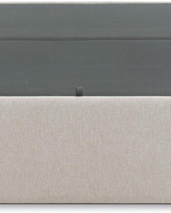 Sengebund Med Opbevaring Kave Home Matters Gaslift   Beige Sort Finértræsstof 855   150   190 Cm