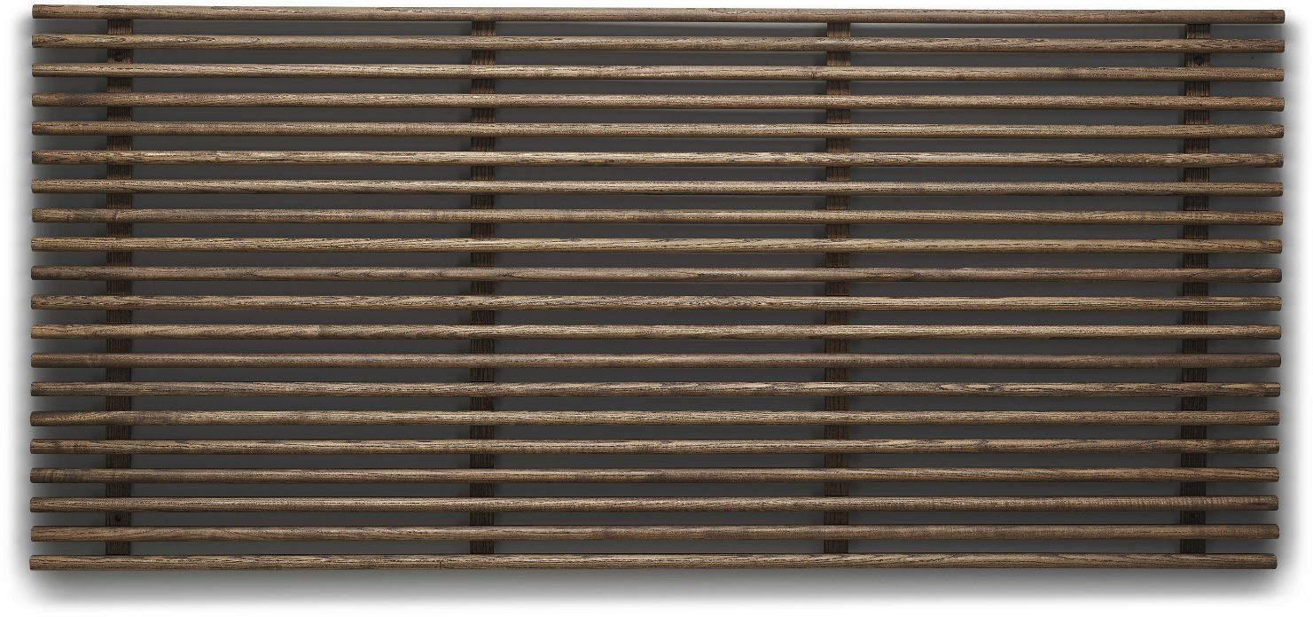Sengegavl Oscarssons Möbel Zana Massiv Ask Med Brunolieret Finish H84ã L124ã D4 Cm