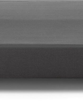 Sengeramme Dobbeltseng Kave Home Nikos Sort Stof Varese Pletbestandigt Betræk 160x200 Cm