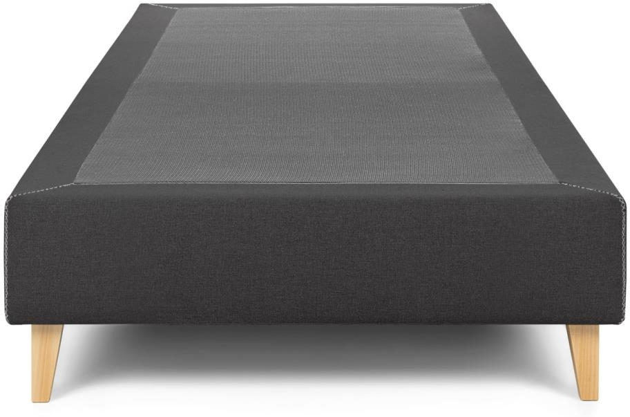 Sengeramme Til Enkeltseng Kave Home Nikos Pletbestandigt Stof Sort 90x190 Cm