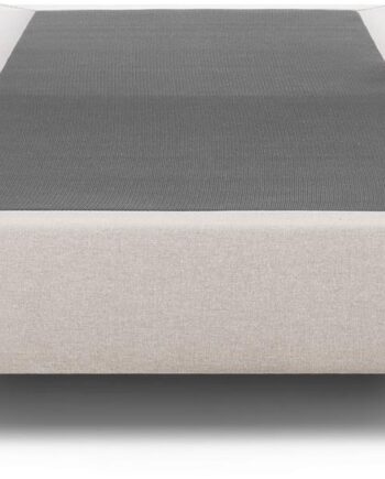 Sengeramme Til Enkeltseng Kave Home Nikos 90x190 Cm Beige Pletbestandigt Stof Med 18 Lameller