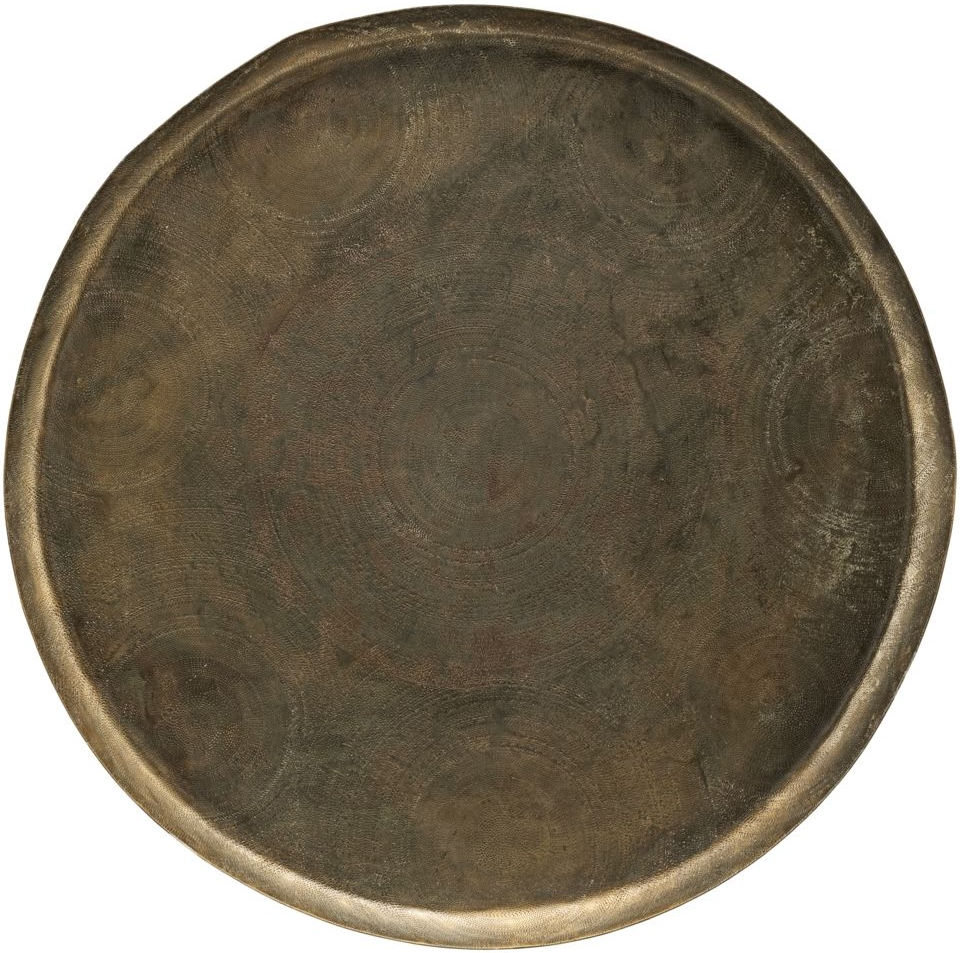 Serveringsbakke House Doctor Jhansi Antik Messing ø80   H5 Cm