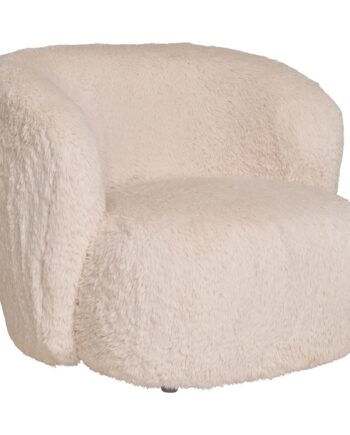 Setubal Loungestol Loungestol  Imiteret Pels  Off-white Hn1093
