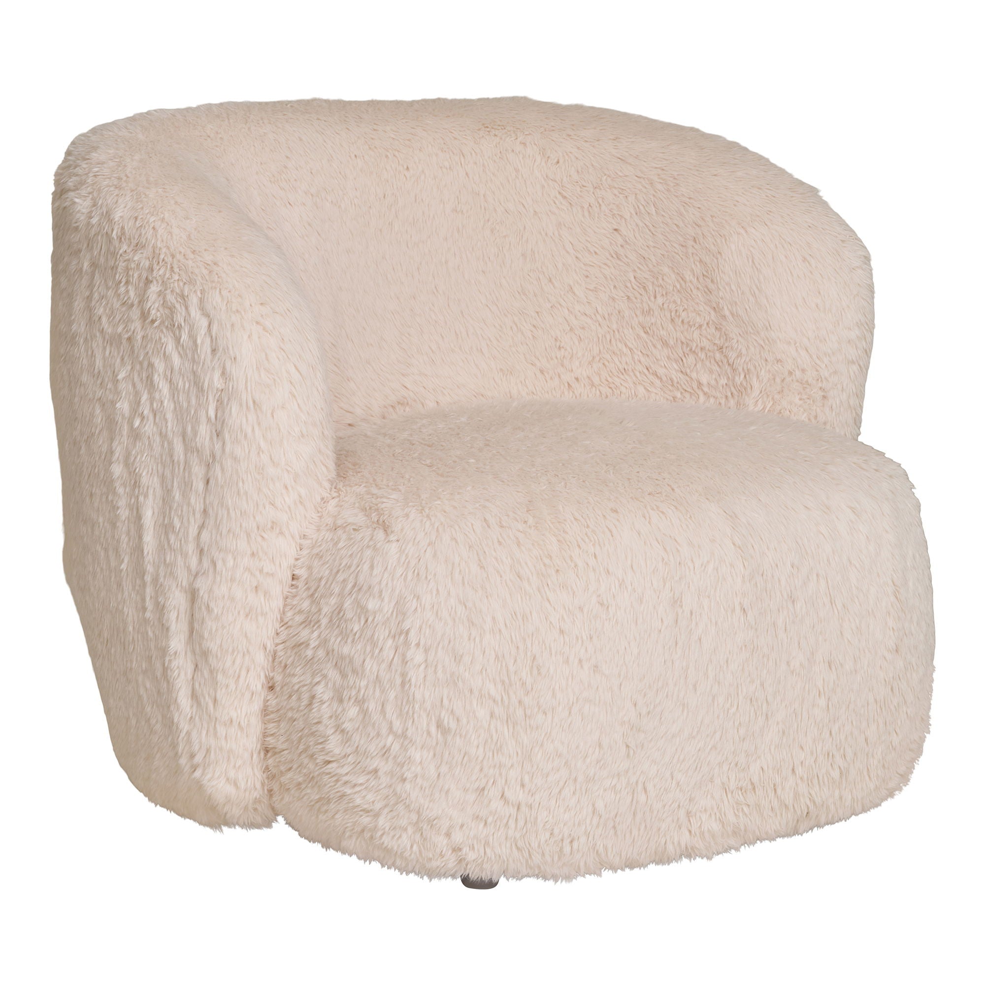 Setubal Loungestol Loungestol Imiteret Pels Off-white Hn1093