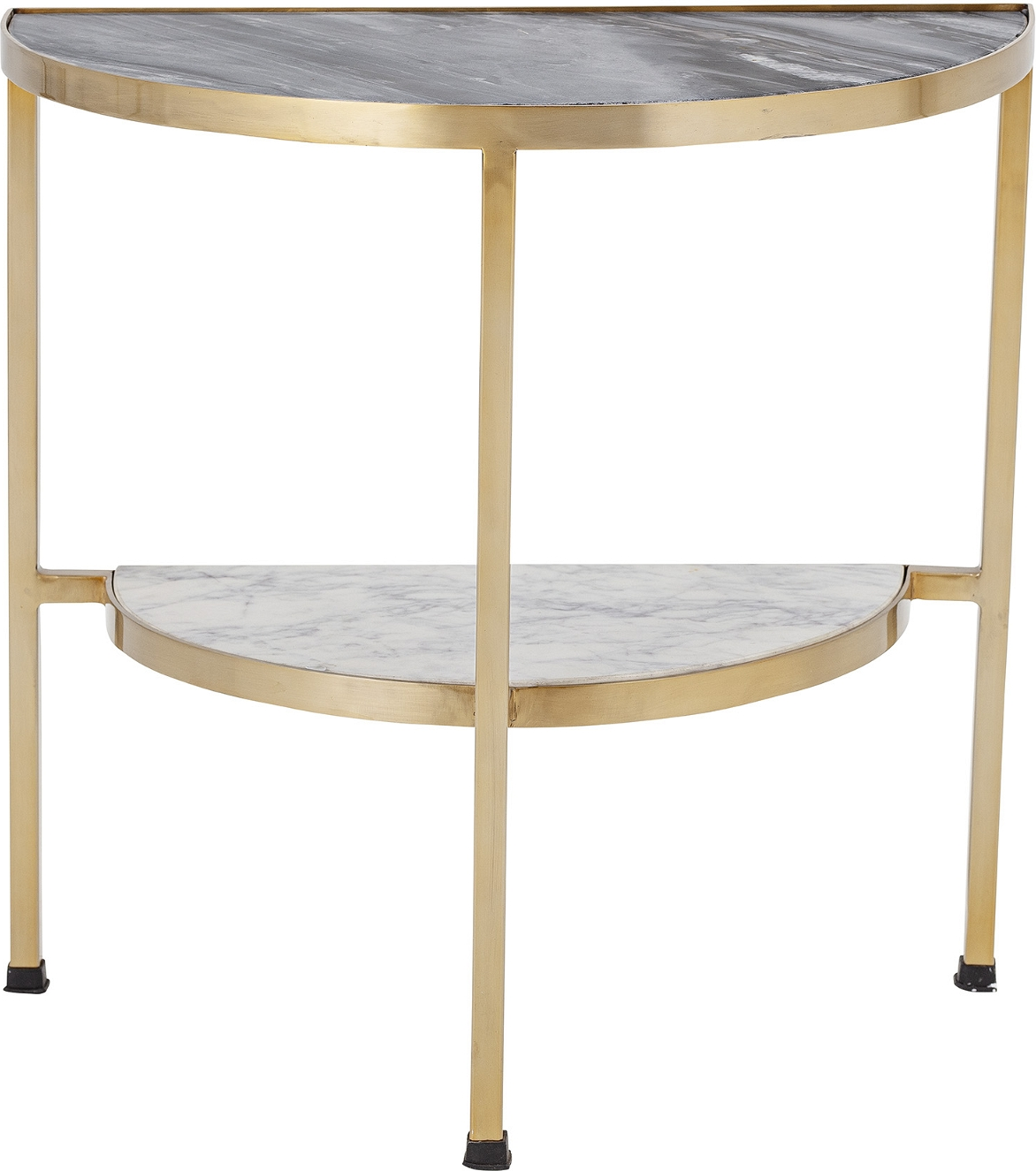 Sidebord Bloomingville Clint   Grå Marmor Med Mat Messingramme 50   25     50 Cm