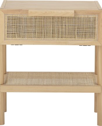 Sidebord Bloomingville Manon Natur   Fyrretræ Og Rattan Med Skuffe