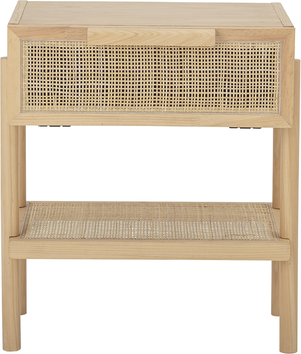 Sidebord Bloomingville Manon Natur   Fyrretræ Og Rattan Med Skuffe