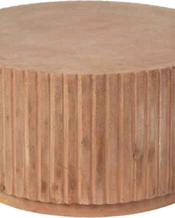 Sidebord Broste Copenhagen Rillo Orange Fibercement ø75   H35 Cm