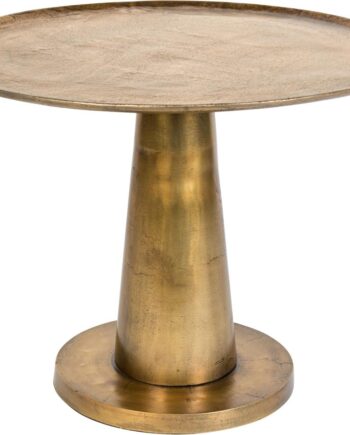 Sidebord Dutchbone Brute   Aluminium Småbord ø63   H49   Cm  Mørk Sand