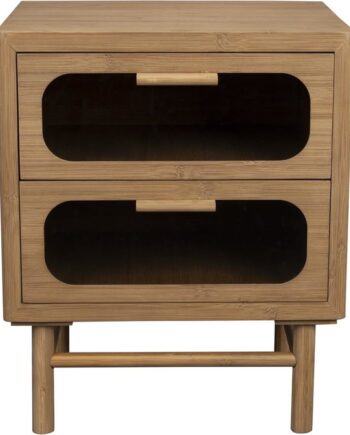 Sidebord Dutchbone Caroun Bambustræ Nougat Med Skuffe H54ã B45ã L38 Cm