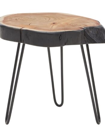 Sidebord   Akacietræ   Metal  Industrielt Look  40x40x32cm