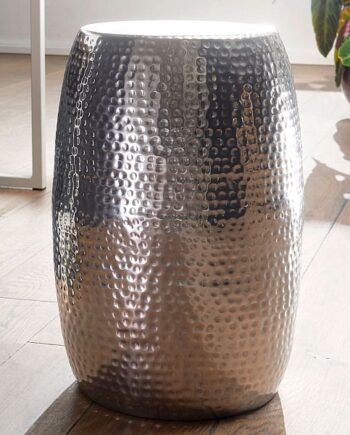 Sidebord   Orientalsk Stil  30x49 5x30cm  Aluminium  Sølvfarvet