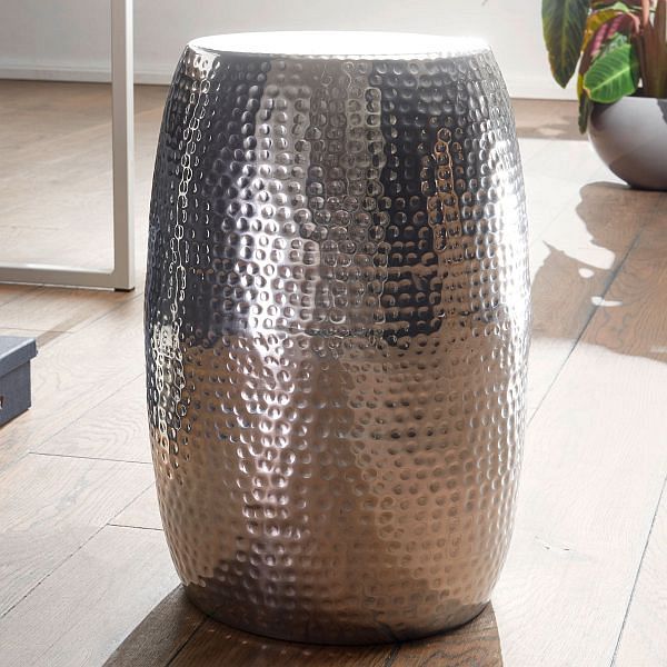 Sidebord   Orientalsk Stil  30x49 5x30cm  Aluminium  Sølvfarvet