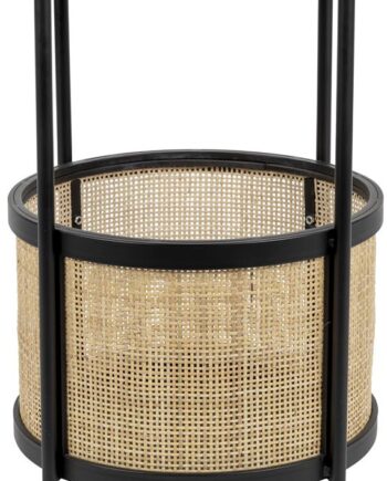 Sidebord Småbord Studio White Makoto ø30   H50 Cm Antracit Flettet Rattan