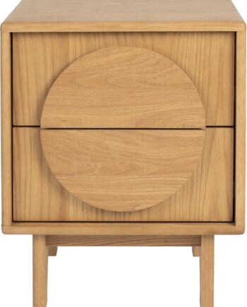 Sidebord   Småbord Zuiver Groove   Massivt Egetræ  Mørk Sand H55ã B40ã L45 Cm