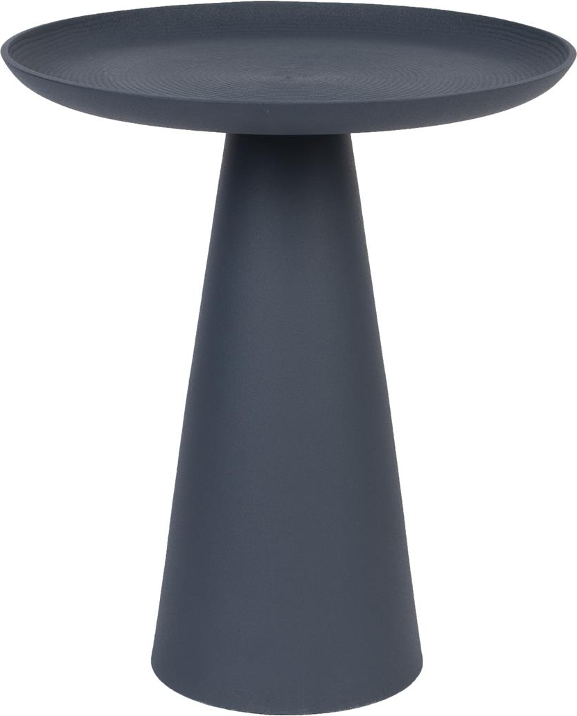 Sidebord Studio White Ringar Askegrå Metal Stål Rund ø39 Cm H45 Cm